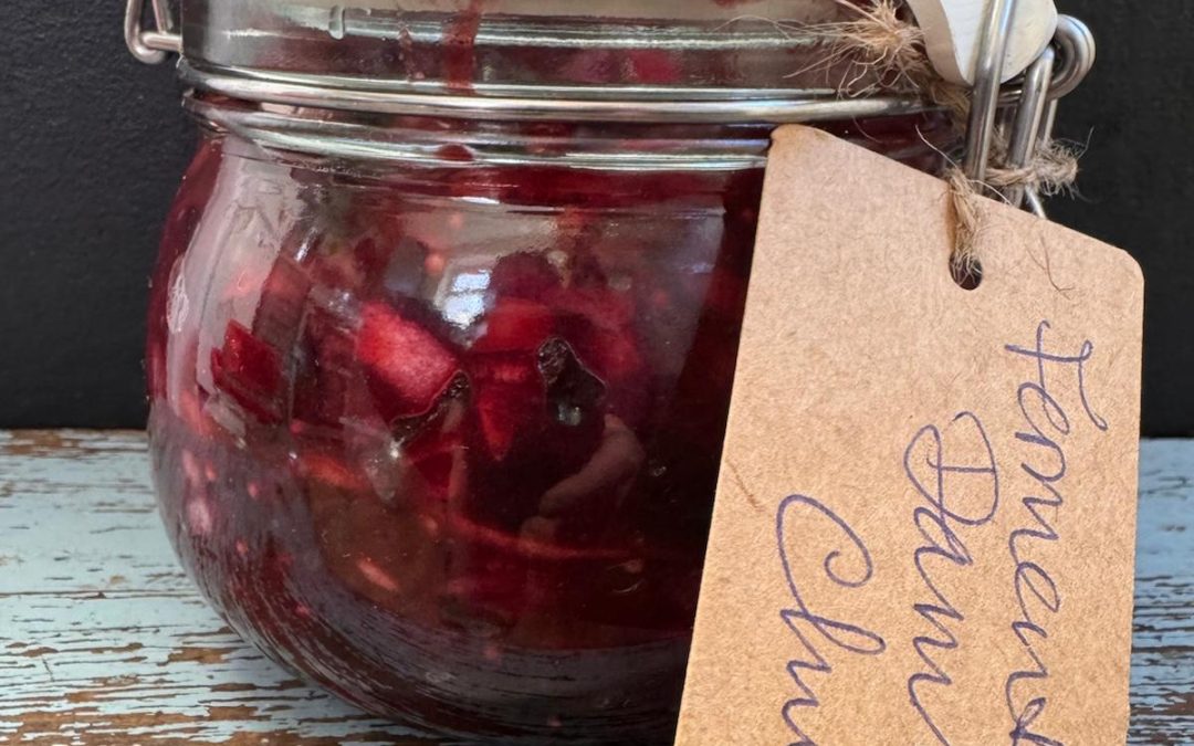 Fermented Crab Apple and Damson Chutney